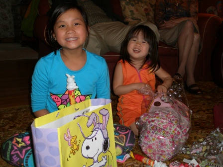 Kasen and Karis with more presents